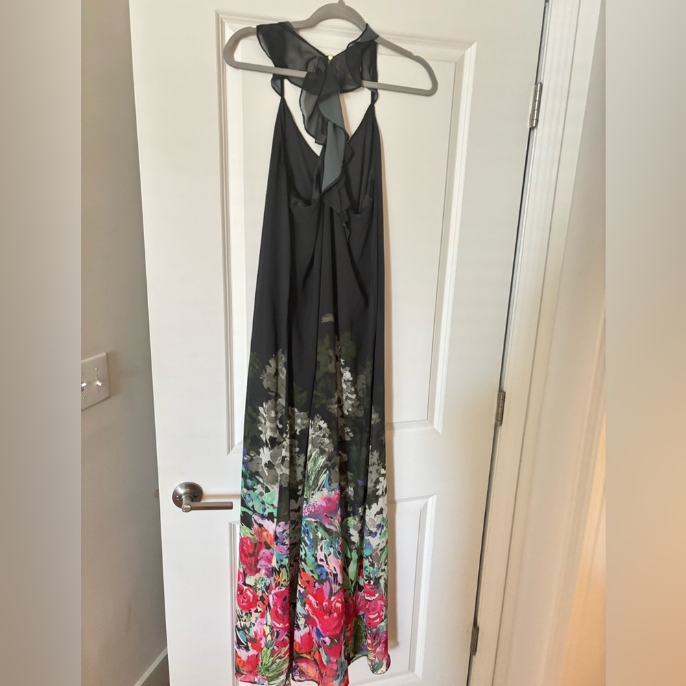 Everly Sheer Black Halter Dress